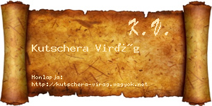 Kutschera Virág névjegykártya